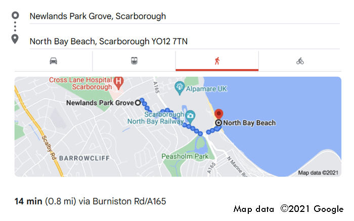 free parking at newlands park grove scarborough near to north bay beach Scarborough