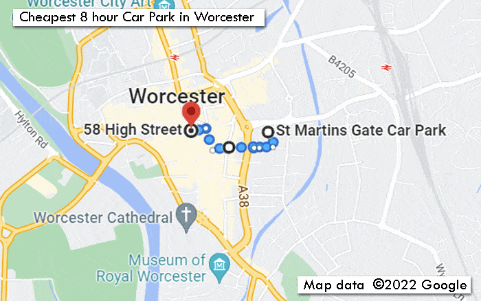 Cheapest 8 hour Car Park in Worcester
