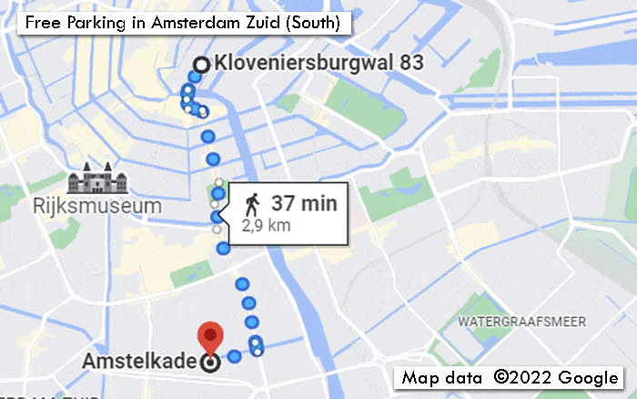 Free Parking in Amsterdam Zuid (South)