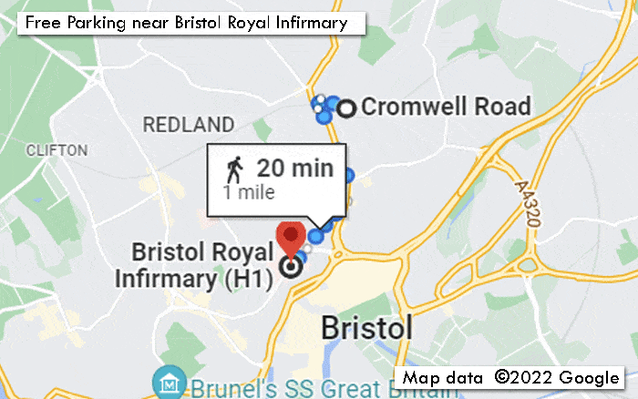 Free Parking near Bristol Royal Infirmary