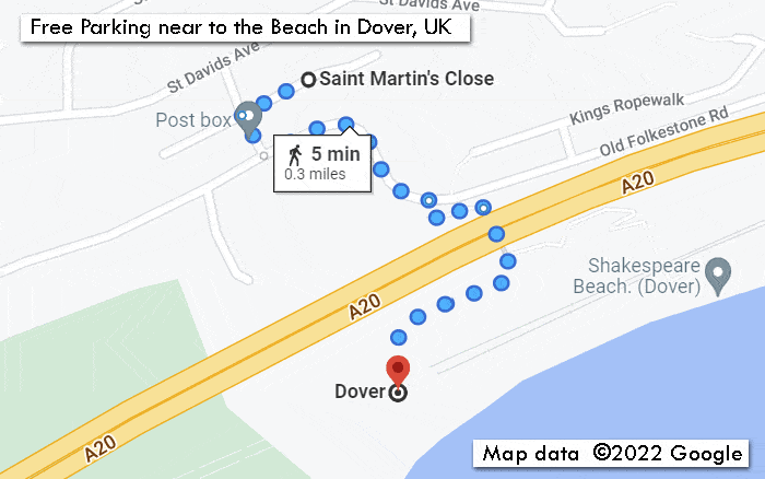 Free Parking near to the Beach in Dover